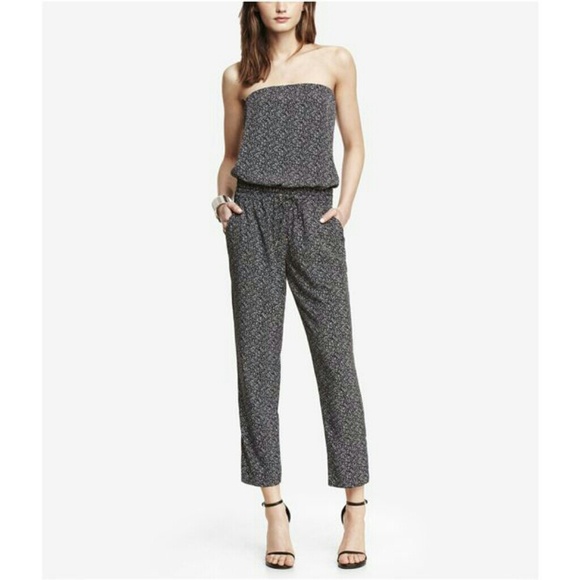 Express Pants - Strapless jumpsuit cropped